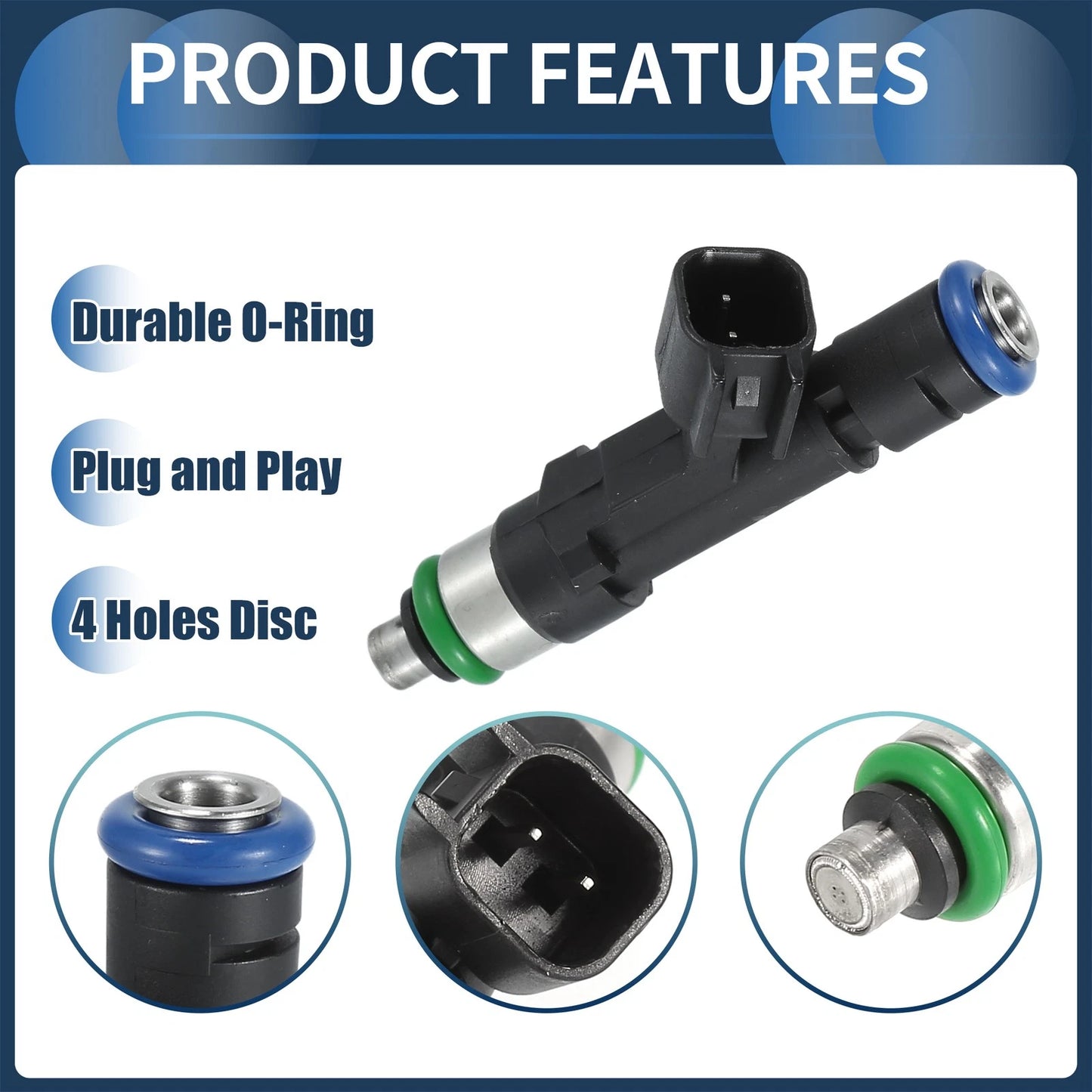 Fuel Injector  for Mazda B3000 Base (2002-2007) 3.0L Black