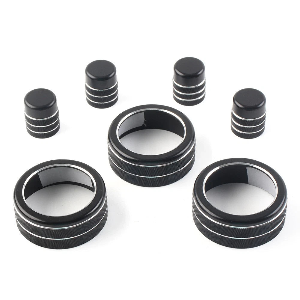 7x Switch Knob Ring Cover Trim for Honda Civic 11th Gen & CR-V 2023-24 Black