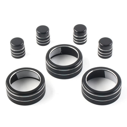 7x Switch Knob Ring Cover Trim for Honda Civic 11th Gen & CR-V 2023-24 Black