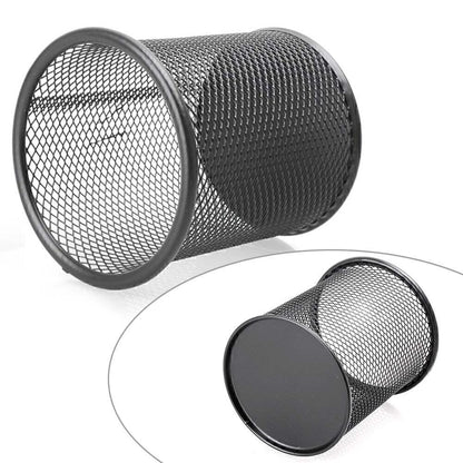 Black Metal Mesh Desk Pen Pencil Organizer Cup Holder for Office School Supplies