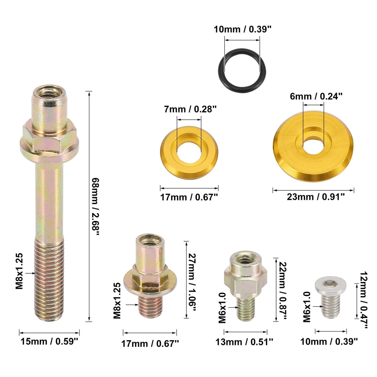 Engine Valve Cover Washer Bolt Kit for Honda B-Series B16A2 B16A3 (1996-2000)