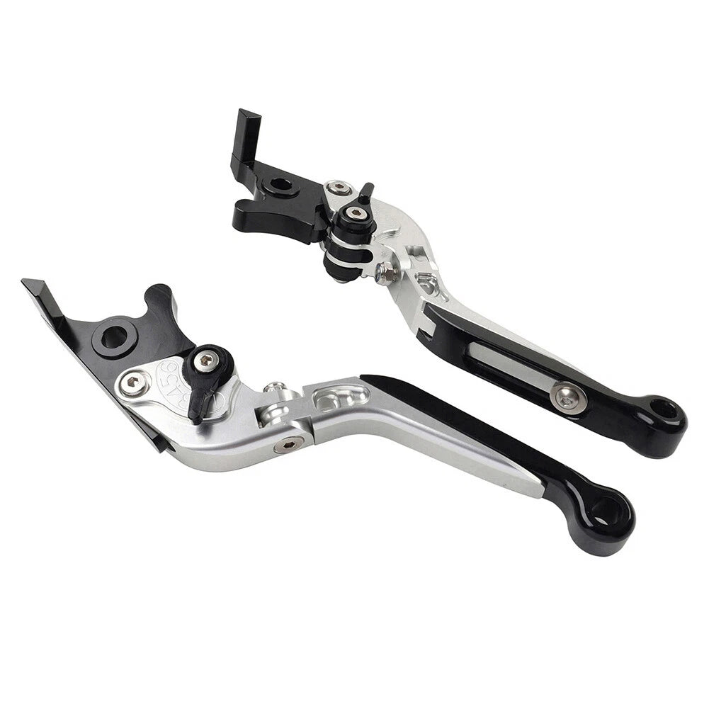 CNC Silver Extendable Brake Clutch Levers for 765 Street Triple R, SPEED TWIN
