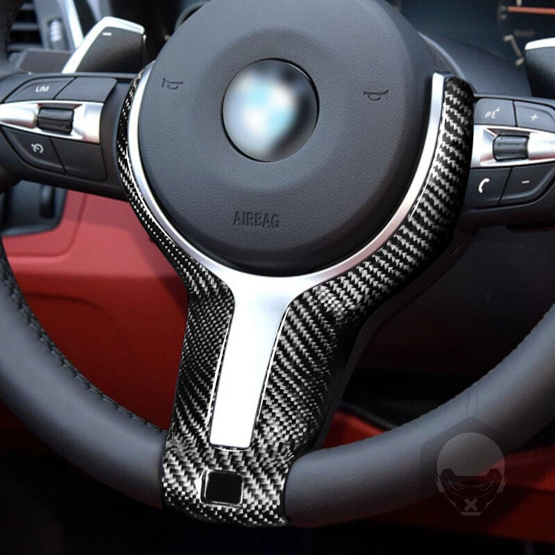 Carbon Fiber Replace Steering Wheel Cover Trim For MW 3/4/5 Series X5 X6 M-sport