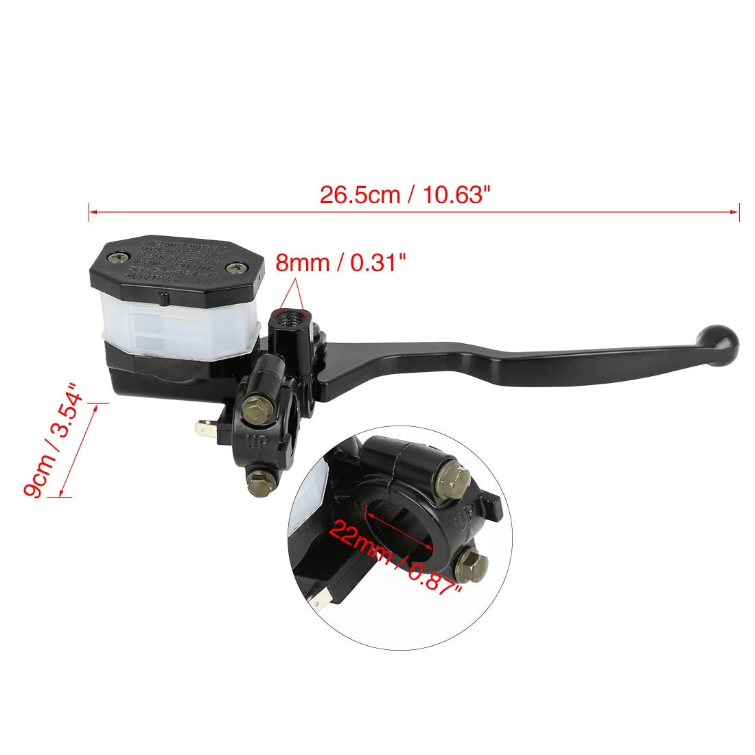 Clutch Master Cylinder & Brake Reservoir Lever Black for Suzuki GN125