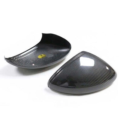 Carbon Fiber Side Mirror Cover Caps for Porsche 718 Boxster Cayman Spyder 17-24