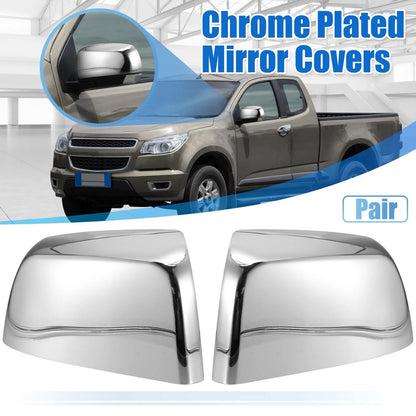 Pair Outer Chrome Plated Mirror Cover Cap for Chevrolet Colorado (2015 - 2021)