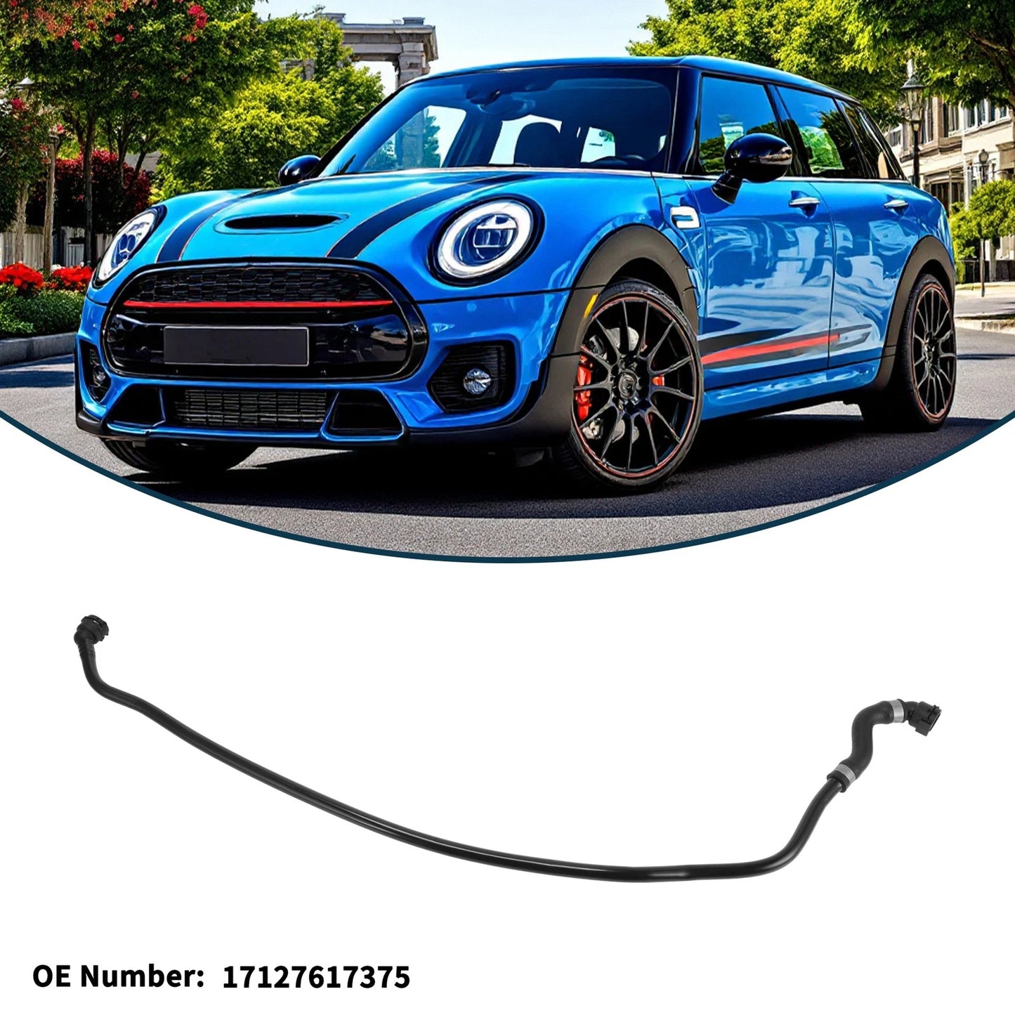 Radiator Hose for Mini JCW Clubman (2007-2019) Black Rubber Coolant Pipe 1 Pc