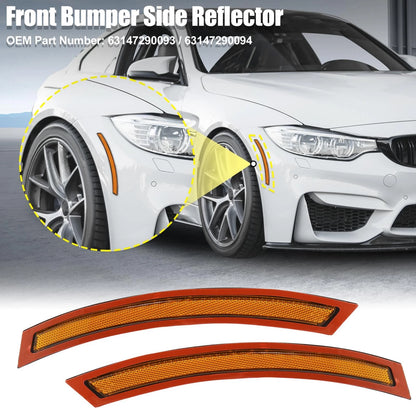 Front Bumper Reflector 2 x Yellow for BMW F15 F85 (2014-2019)