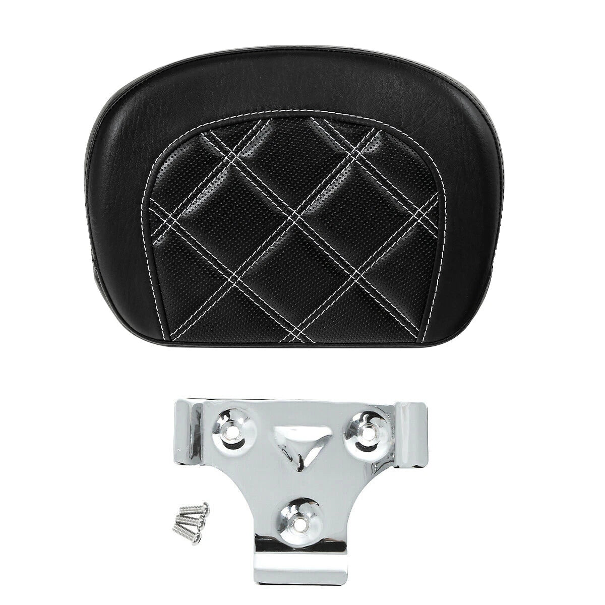 Black Passenger Sissy Bar Backrest Pad for Harley Touring Electra Glide (2014-2023)