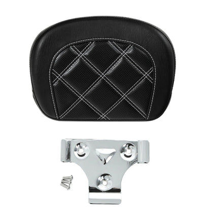 Black Passenger Sissy Bar Backrest Pad for Harley Touring Electra Glide (2014-2023)