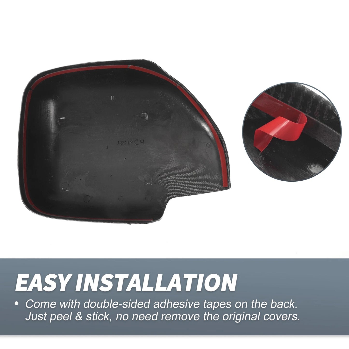Rearview Mirror Cap Overlay  Black Carbon Fiber for Lexus LX470 (1998-2007)