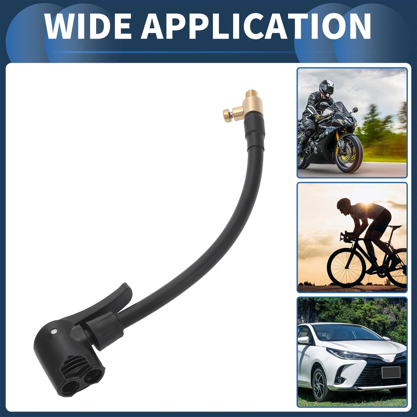 1pc 9.06" M8x0.8 Tire Inflator Extension Tube 0.305in x32TPI for Car Motorcycle