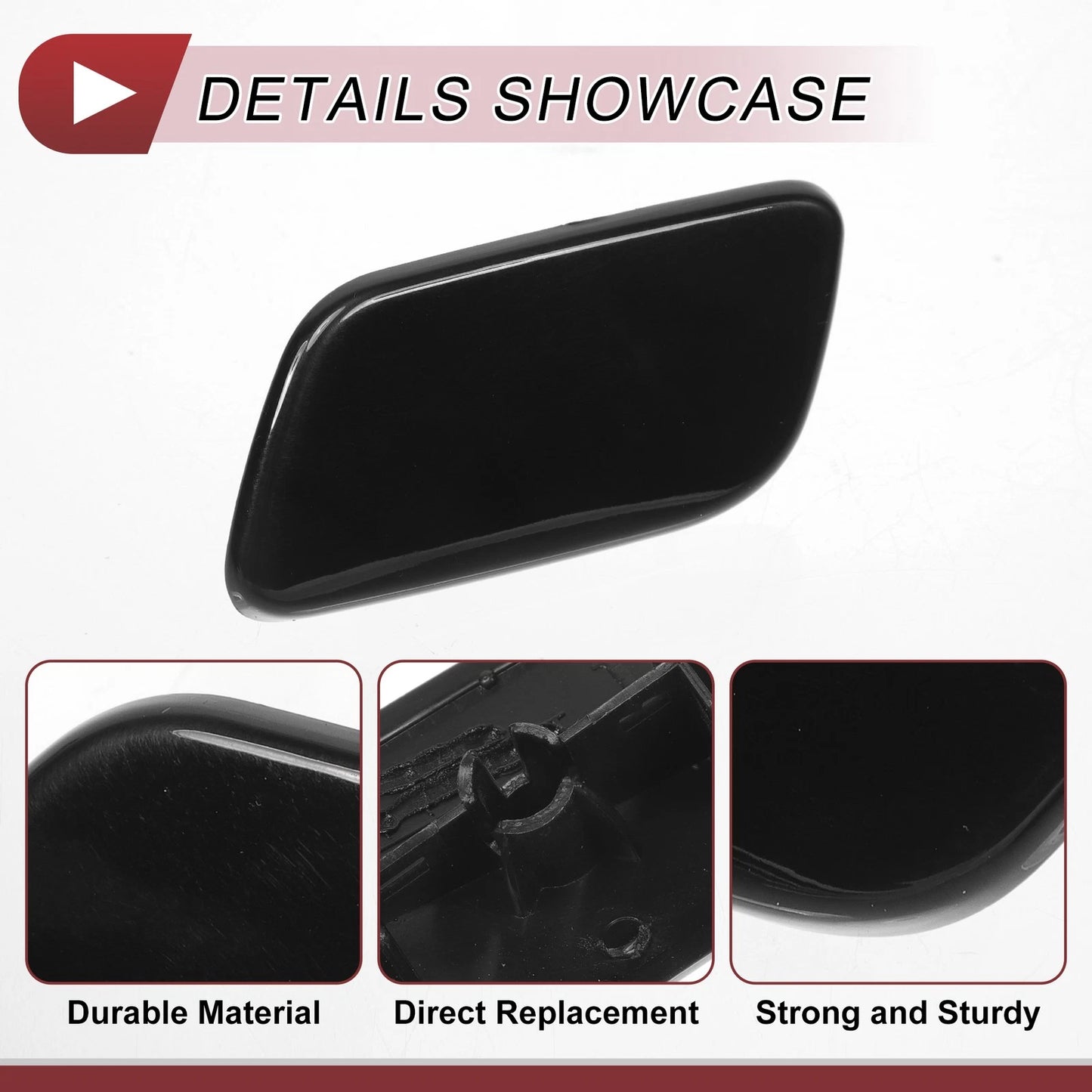 Front Left Washer Nozzle Cover for Subaru Forester 2013-2015 Black