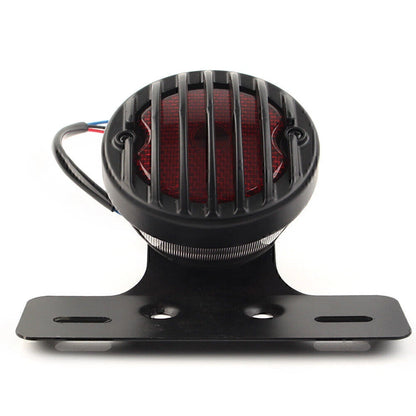 Universal Motorcycle Side Mount Tail Light License Plate Bracket for Cafe Racer