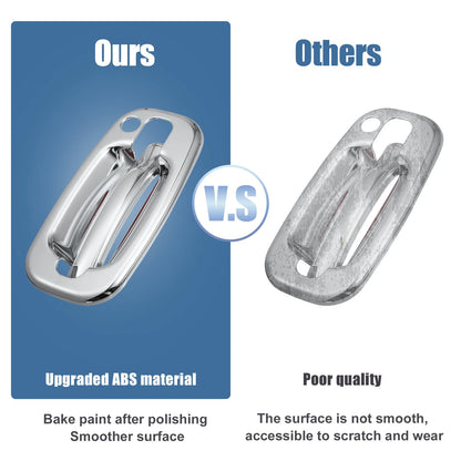 Pair Exterior Door Handle Cover  Keyhole for Chevrolet Tahoe (2000 - 2006)