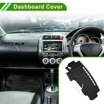 Dashboard Cover Mat for Honda Fit Jazz (2014-2019) - Black Red