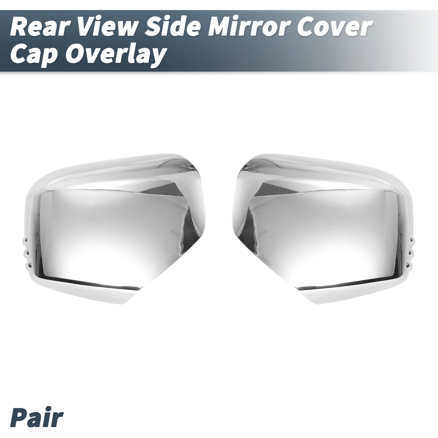 Chrome Plated Rearview Mirror Cover for Mitsubishi Triton L200 (2006-2023)