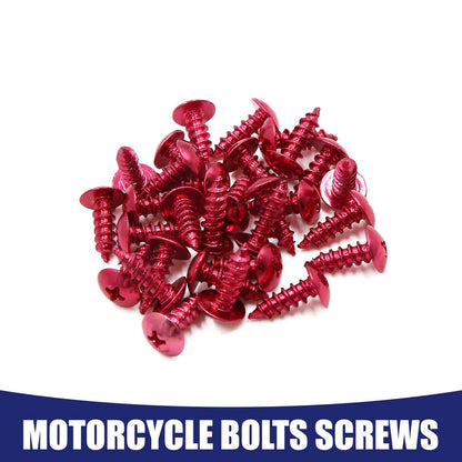 Bolts / 30 x / Round Cross Head Self-Tapping Screws for Motorcycle
