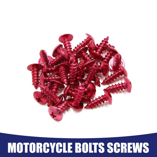 Bolts / 30 x / Round Cross Head Self-Tapping Screws for Motorcycle