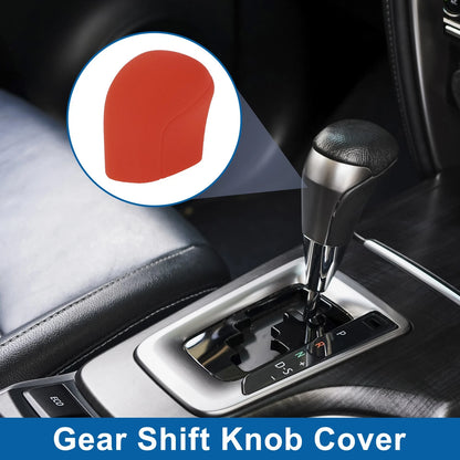 Red Silicone Gear Shift Knob Cover for Toyota Camry (2018-2024)