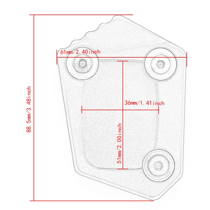 Side Stand Enlarge Plate Kickstand Extension for Honda CB500F CB250F (2013-2023)