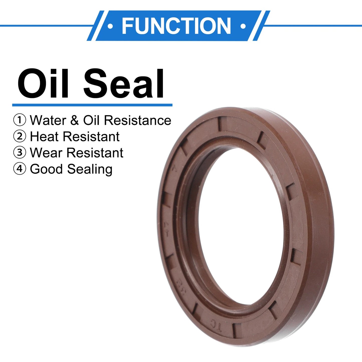 Oil Seal 32x47x7mm Brown FKM Rubber 2 x