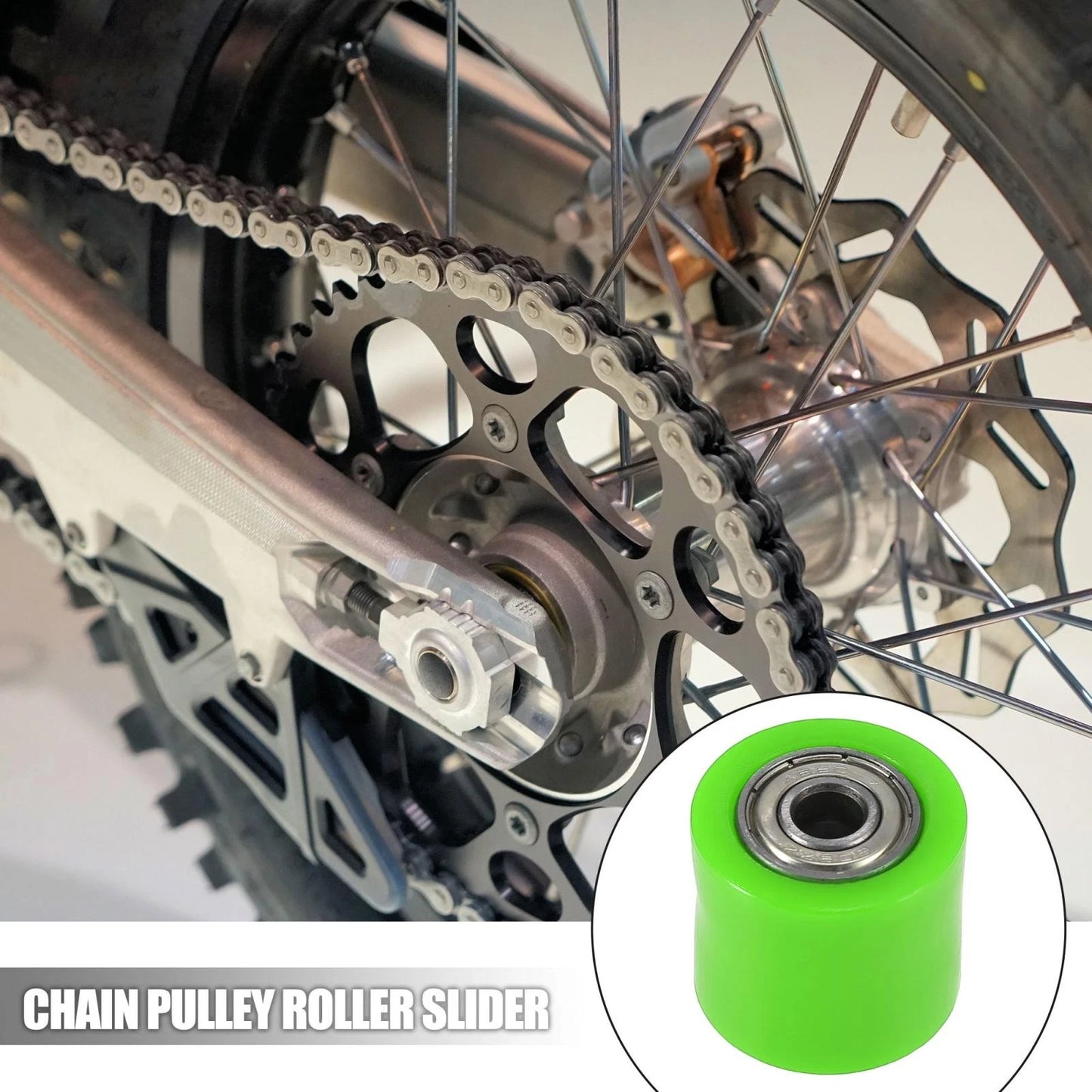 8mm Chain Pulley Roller Slider Wheel Guide for Motorcycle Street Bike ATVs