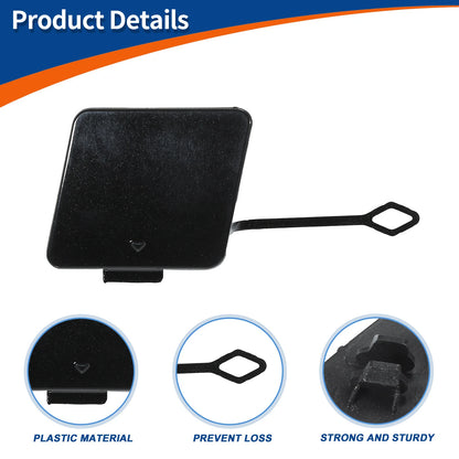 Rear Bumper Tow Hook Cover for BMW 535i 550i GT (2010-2013) Black