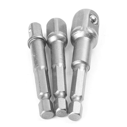 Socket Adapter Set for Impact Driver & Drill - 1/4", 3/8", 1/2" (No Year)