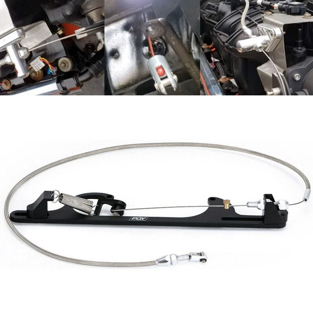 Throttle Cable Kit / Braided Gas Cable for Chevy LS1 Engines