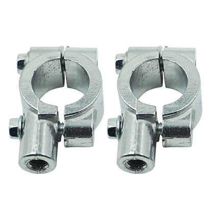 25MM M10 Rearview Mirror Mount Holders Adapter Clamp for Motorcycles Silver
