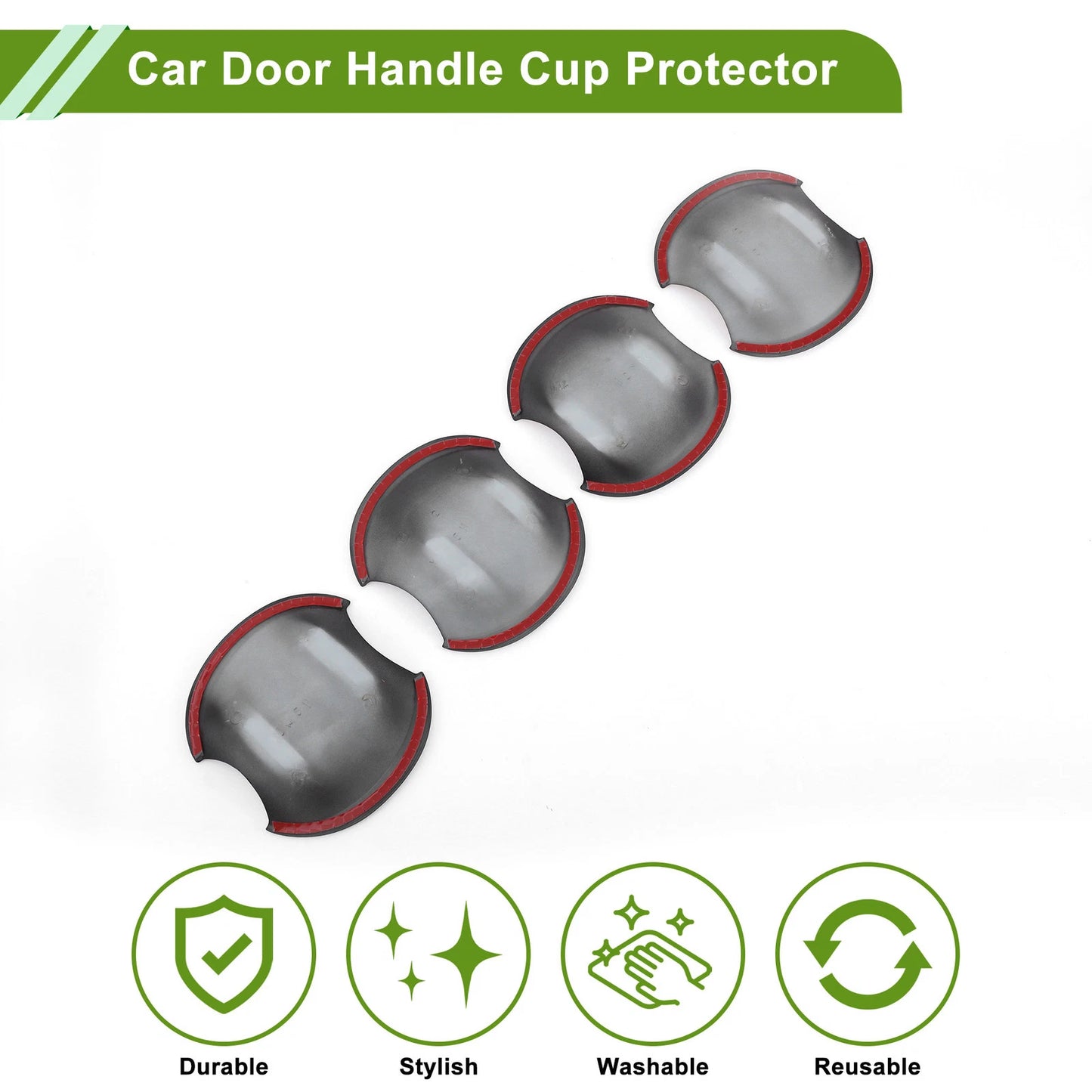 Car Door Handle Cup Protector for Honda Civic 2006-2011 Gloss Black 4 x Pcs