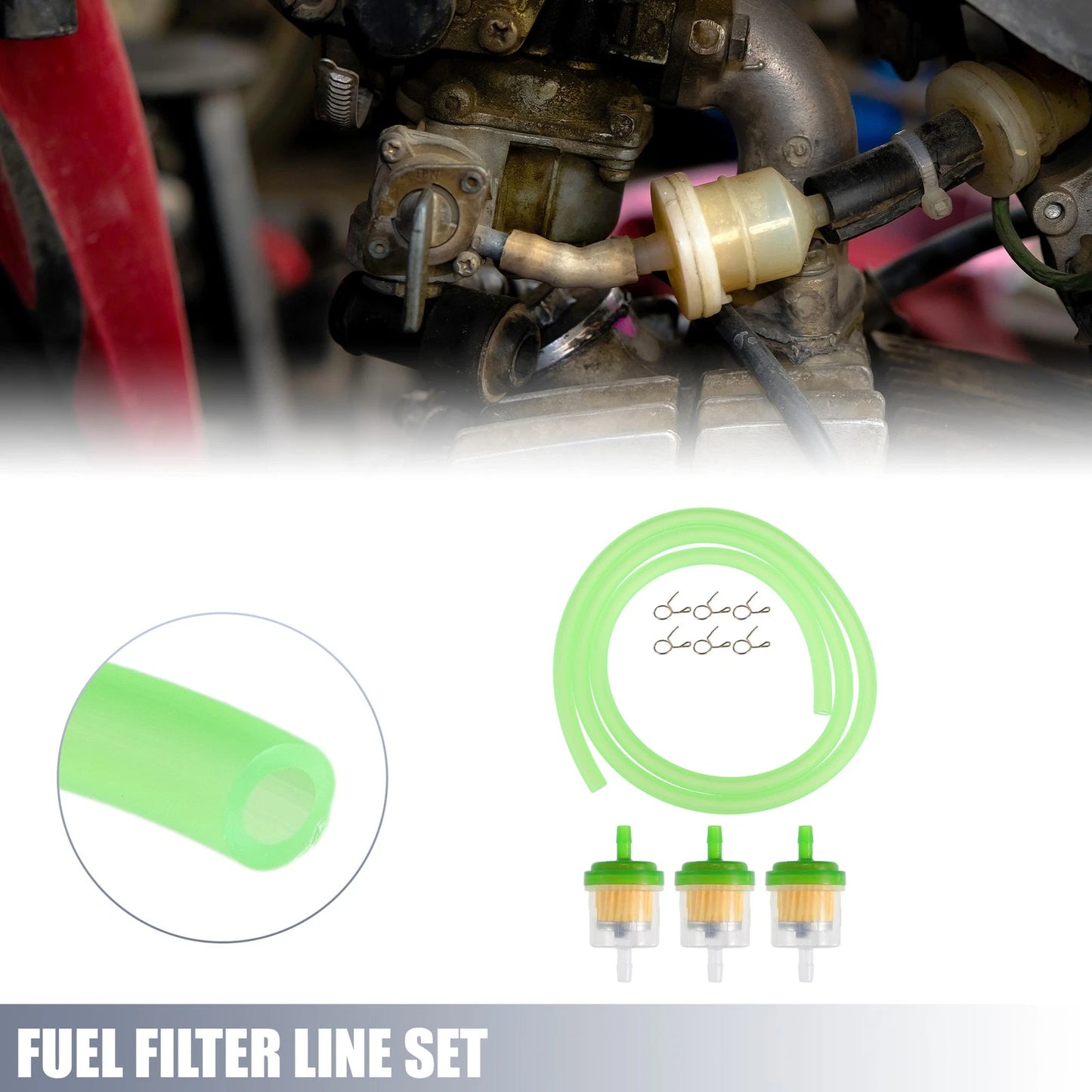 Set / 1 x Fuel Line Fuel Filters for CRF50 70 90 150CC ATV Moped Green