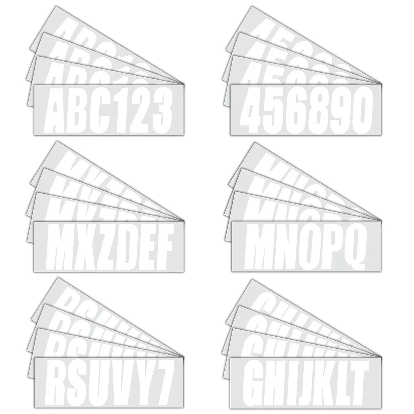 Boat Registration Letters & Numbers Decals Sticker Set A-Z & 0-9