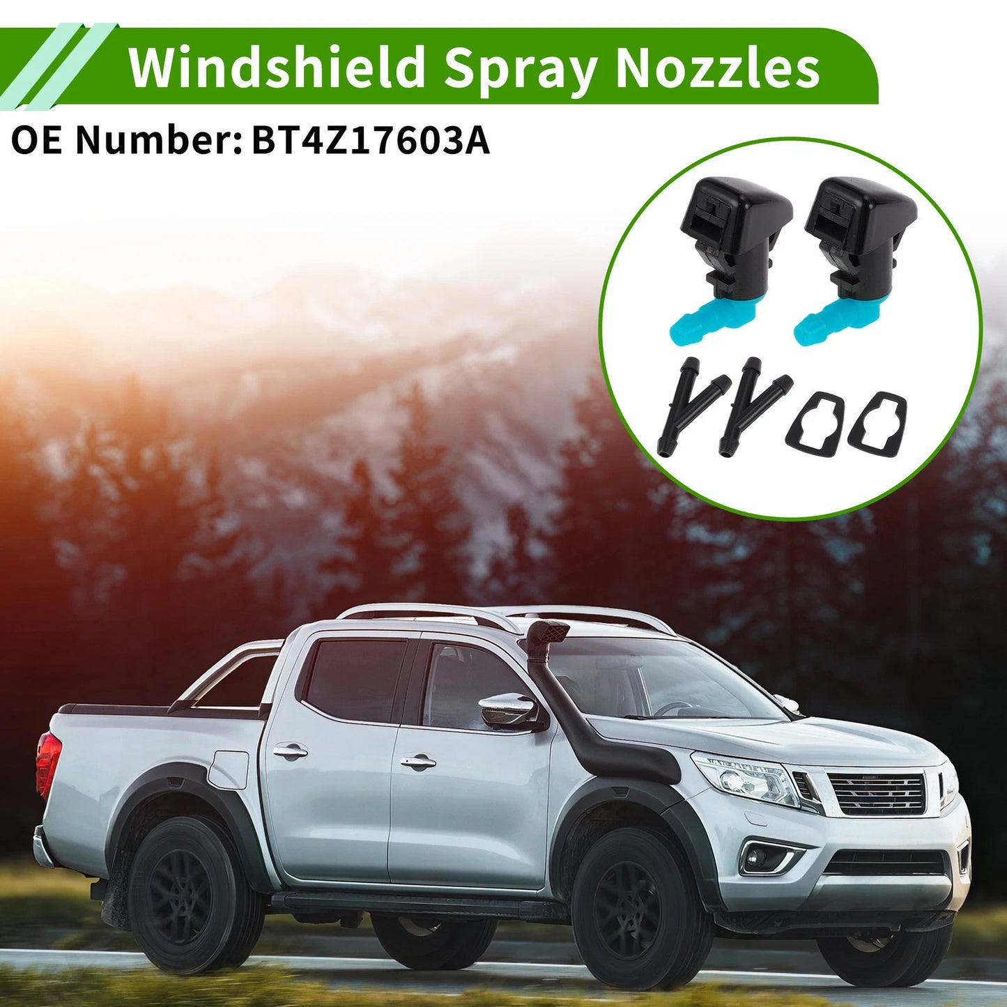 Windshield Washer Nozzles & Y Hose Connectors for Ford Edge (2011-2015)