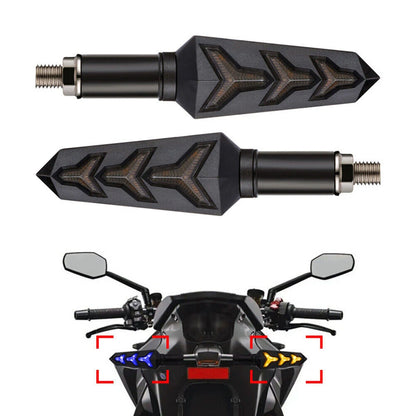 Amber LED Turn Signal Blinker Lights for Motorcycle Tail Brake Lamp