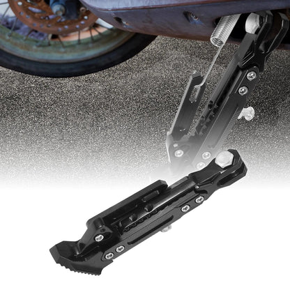 Motorcycle Kickstand Side Support Stand Holder Set CNC Aluminum Alloy Black