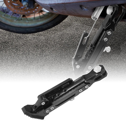 Motorcycle Kickstand Side Support Stand Holder Set CNC Aluminum Alloy Black