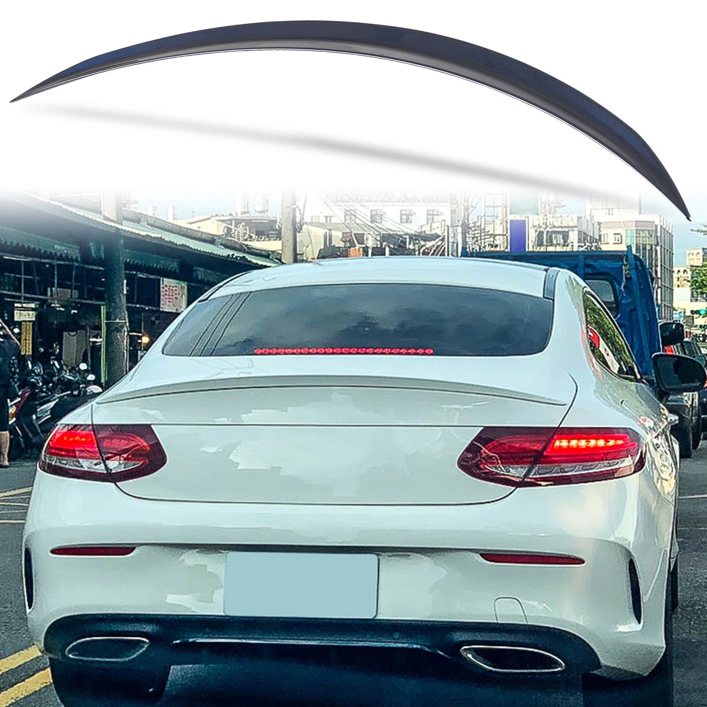 Cavansite Blue Rear Boot Spoiler for Mercedes Benz C205 (2015-2020)