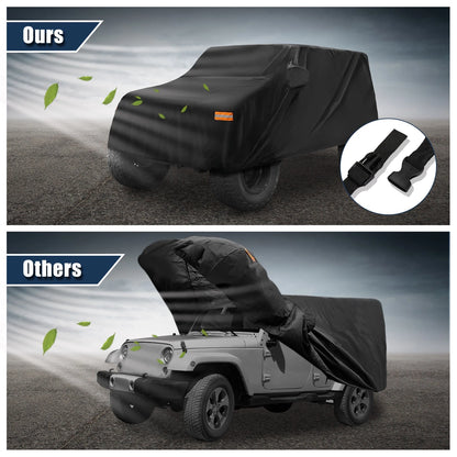 SUV Car Cover for Jeep Wrangler JK JL 2-Door (2007-2021) UV Waterproof Protection