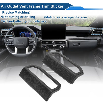 Air Condition Outlet Vent Trim Cover Frame for Toyota Tacoma Black Woodgrain