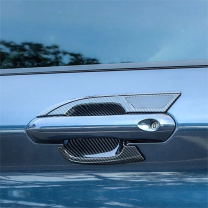 Carbon Fiber Door Handle Bowl Covers for Ford Explorer (2020-2023)