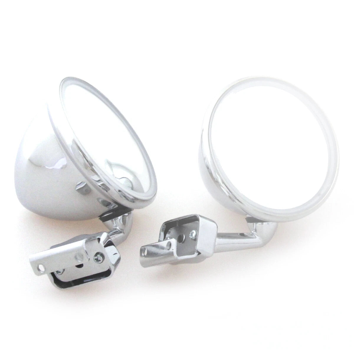 4" Chrome Convex Door Mirrors for Fender Pair