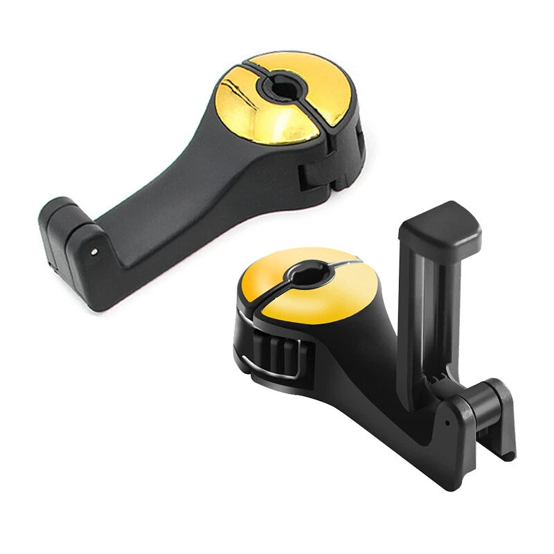 Car Headrest Hidden Hooks for Seat - 4pc Set
