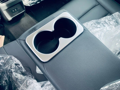 Silver Rear Interior Water Cup Holder Cover Trim for Nissan Rogue (2021-2023)