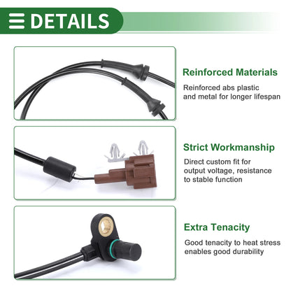ABS Wheel Speed Sensor for Nissan Armada Rear (2005-2012)