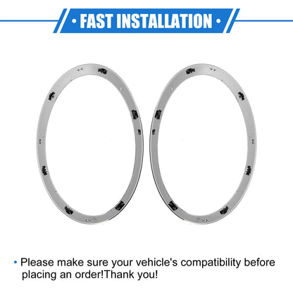 Front Side Headlight Trim Rings for BMW Mini F55 (2014-2021) - Silver Tone