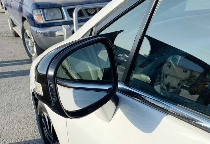 2 x Black Rearview Side Mirror Covers for Honda Civic (2012-2015)