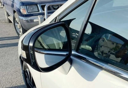2 x Black Rearview Side Mirror Covers for Honda Civic (2012-2015)