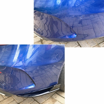 2 x Black Rear Bumper Side Spoiler Covers for Benz C205 C63 AMG (2015-2021)